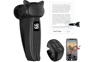 DITIMLCI Remote Control Page Turner for Kindle Paperwhite Oasis Kobo Accessories Reading Novels & eReaders Camera with Video Recording Remote Triggers Page Turner Clicker for iPad Android Tablets (Black)
