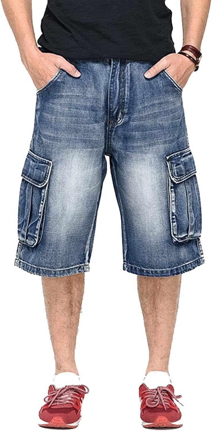 mens plus size denim shorts