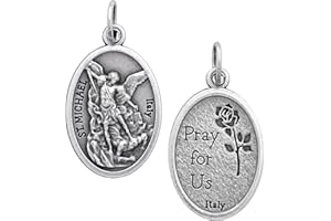 SAINT PAUL STREET EVANGELIZATION 100-Pack St. Michael the Archangel Medals – 1" Silver Plated – Catholic Medals Bulk – Made in Italy – Saint Michael Patron of Police, Military, and Protection