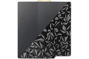 COMGROW Double Sided PEO PET Build Plate for Bambu Lab X1C/X1/X1E/P1P/P1S/A1, Smooth Diamond PEO+Carbon Fiber Texture PET Spring Steel Sheet Plate 257x257mm for Bambu 3D Printer
