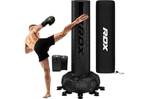 RDX XXL 150KG Freestanding Punching Bag with Cover & Gloves – 72” Adult Heavy Pedestal Punch Bag Set - 17 Suction Cup 8 Exten