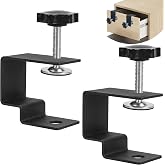 Wdwlbsm 2Pcs Drawer Front Installation Clamps Adjustable Drawer Fixing Clip, Cabinet Hardware Jig C Clamps for Woodworking, Stable and Quick-fitting Drawer Front Mounting Tool Pro Kit, Black