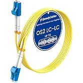SpeedyCables- OS2 LC to LC Single Mode Fiber Patch Cable 0.2M/7inch | 1G/10Gb Duplex 9/125um, LSZH(Yellow), Options 0.2m~200m