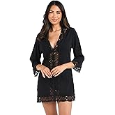 La Blanca Womens Tunic Swimsuit Cover UpSwimwear Cover Up