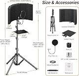 TONOR Isolation Shield Pack with Tripod Stand and Pop Filter for Mics view 4