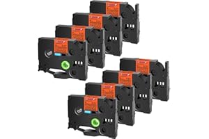 USUPERINK 8 Pack TZe-B11 6mm 0.23 Laminated Orange Tape Compatible with Brother P Touch Label Tape 1/4 inch TZe TZ-B11 TZeB11