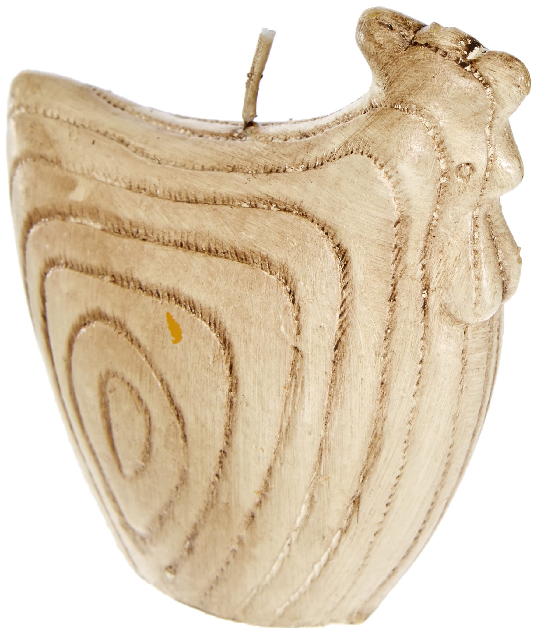 HGD Candle Rooster Wood Design (Small), Wax, Brown, Klein