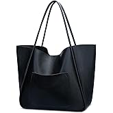 KKXIU Tote Bag for Women Vegan Leather Shoulder Purse Large Capacity Travel Bag