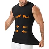 ZINMETER Men's Ribbed Athletic Compression Shirt Slimming Tank Top Quick-Dry Stretch Workout Undershirt for Fitness Gym