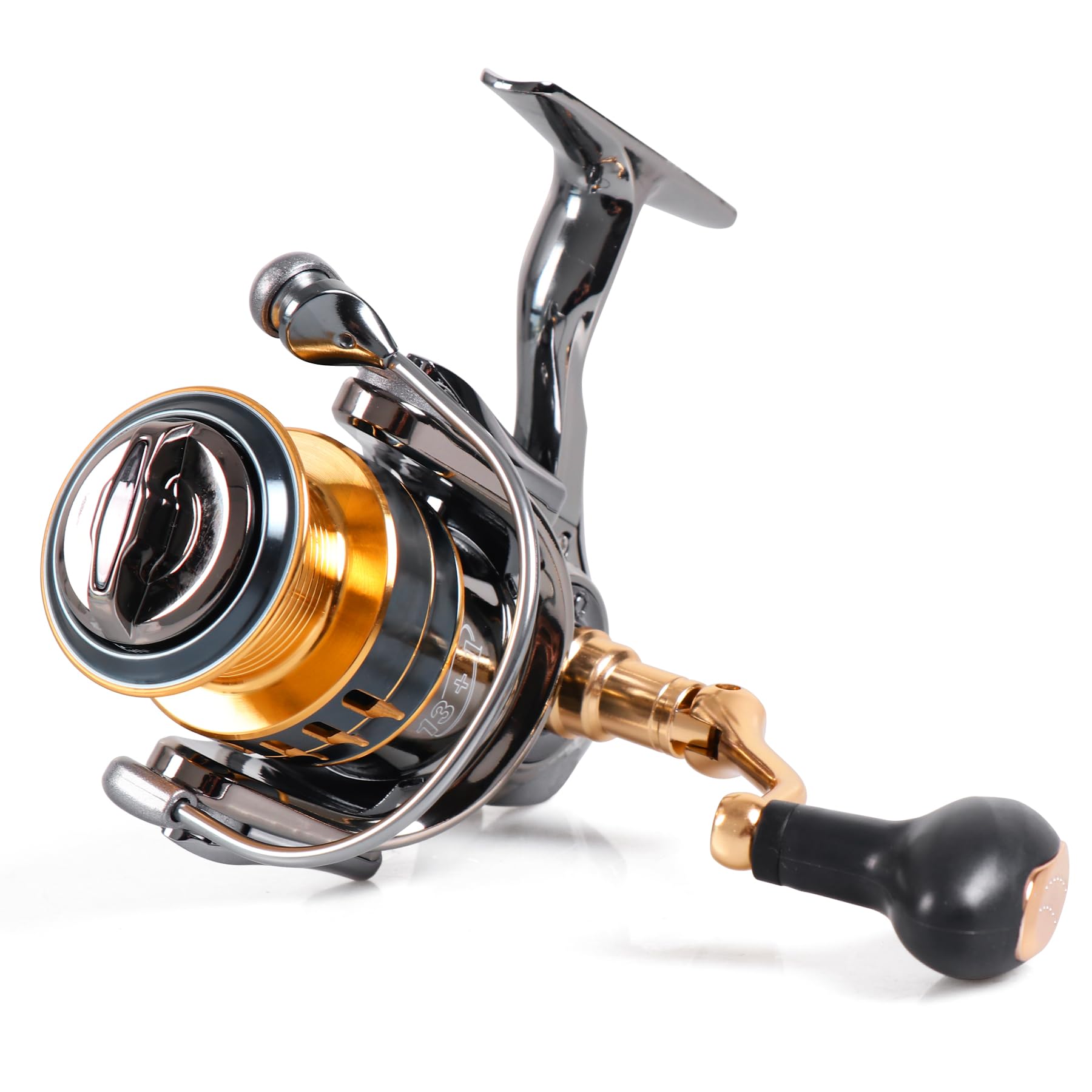 Photo 1 of Spinning Fishing Reel for Freshwater Saltwater Fishing, Anti-Reverse with Front-Adjustable Drag, Aluminum Alloy Cup, 5.5:1 Gear Ratio, 13+1 Ball Bearings (GX5000)