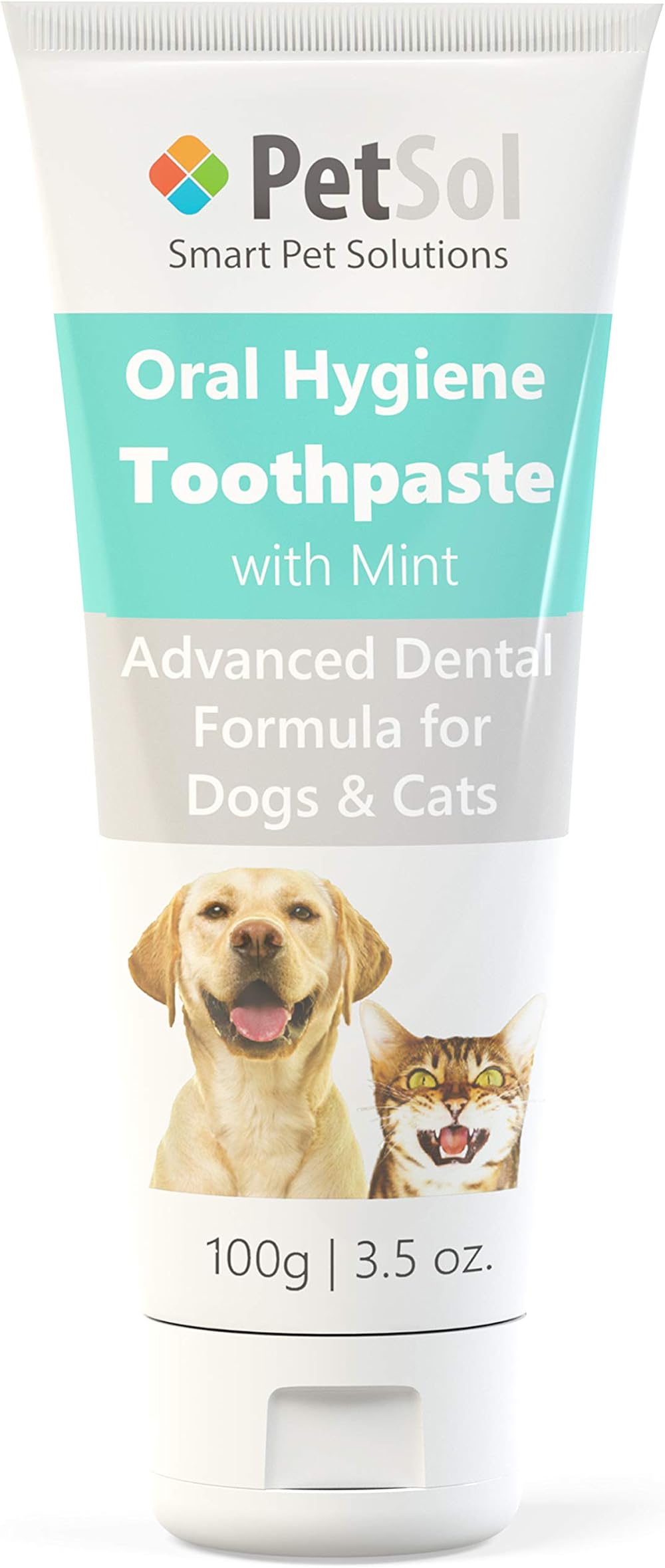 PetSol Toothpaste for Dogs & Cats 100g Mint Fresh Breath Plaque Remover