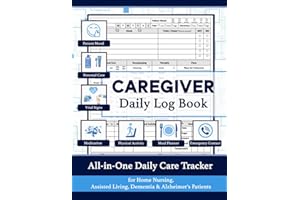 Caregiver Daily Log Book: All-in-One Care Tracker for Home Nursing, Assisted Living, Dementia & Alzheimer's Patients