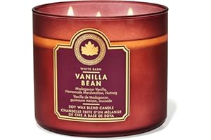 Bath & Body Works White Barn Vanilla Bean 3 Wick Scented Candle 411g/14.5oz