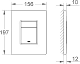 GROHE 38966SH0 Skate WC Flush Plate Alpine White Water Saving 5 Year Warranty view 2