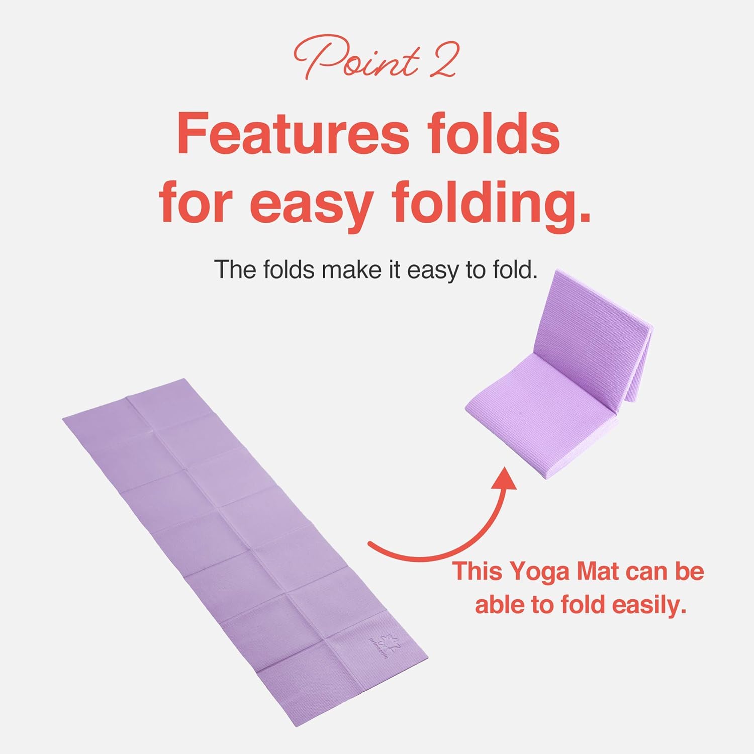 PRIMASOLE Folding Yoga Travel Pilates Mat 1/4 Thick Easy to Carry to Class Beach Park Travel Picnics Quartz Purple Color PSS91NH049A: Sports & Outdoors