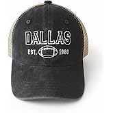 City Football Sports Embroidery Hat Woman Men Adjustable Baseball Cap Hat Trucker Cap Golf Hats for Football Fans Gifts