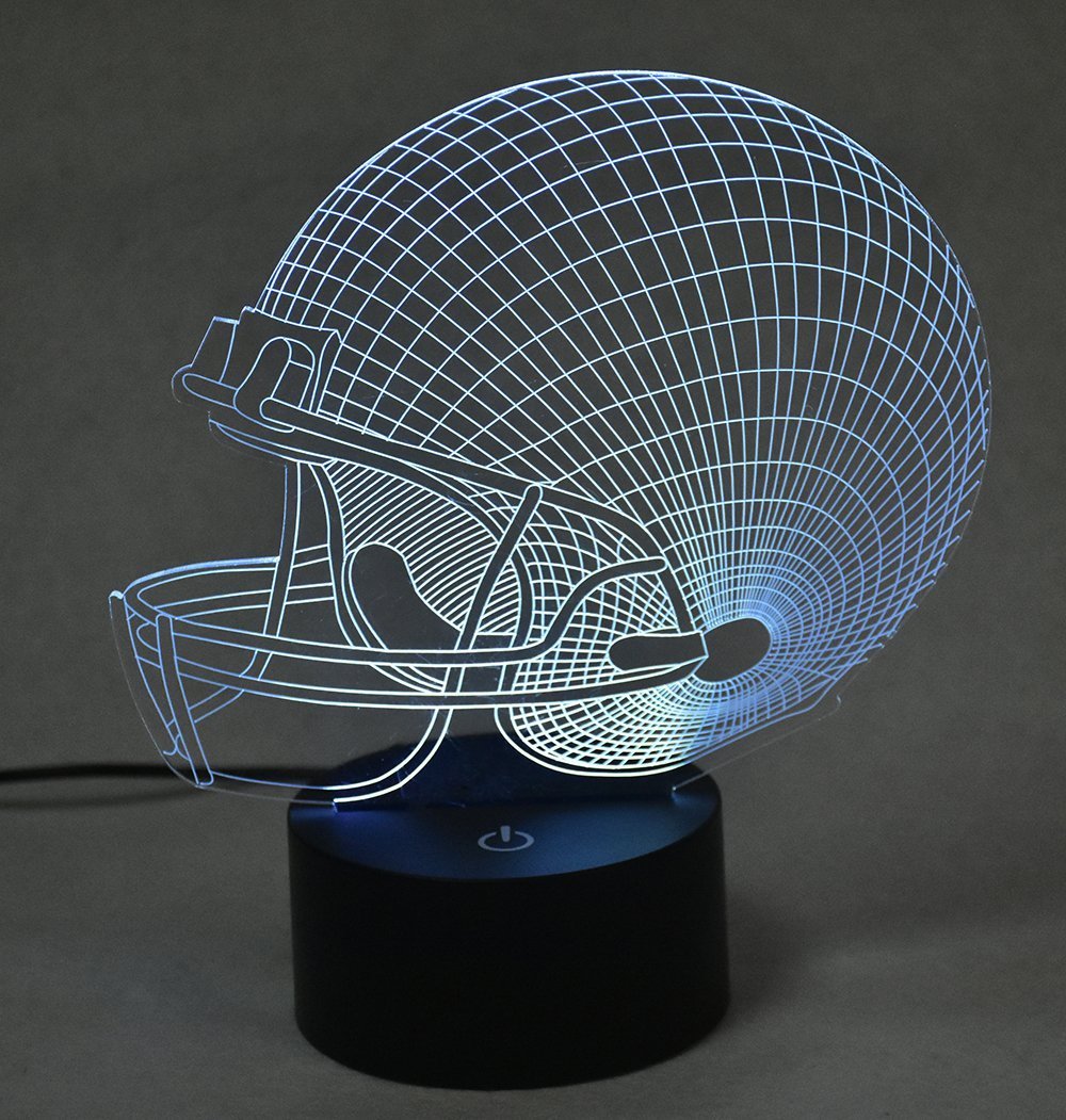 Football Helmet 3D Night Light, Timok 7 Colors Changing LED Desk Lamp