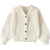 GORGLITTER Girl's Cardigan Cute Button Down Long Sleeve V Neck Knitted Fall Trendy 2025 Sweaters Top