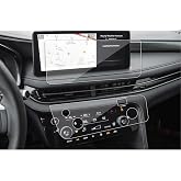 SXCY 3PCS for 2022-2025 2026 2027 QX60 Tempered Glass Screen Protector | [Tempered Glass GPS 12.3 Inch+ TPU AC] 2025 2026 2027 Infiniti QX60 Accessories Navigation Display Touch Screen Protector
