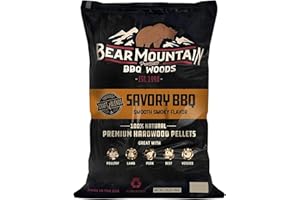 Bear Mountain BBQ FK93 All Natural Low Moisture Hardwood Smoky Savory Craft Blends BBQ Smoker Pellets for Outdoor Grilling an
