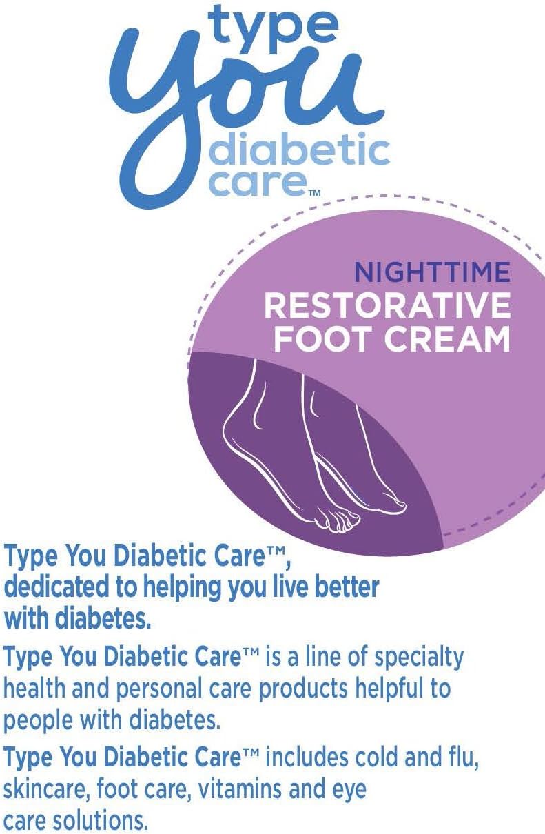 Type You Diabetic Care Foot Cream, Callus Remover & Foot Care for Dry & Cracked', Safe for Diabetics, 4 Oz: Health & Personal Care