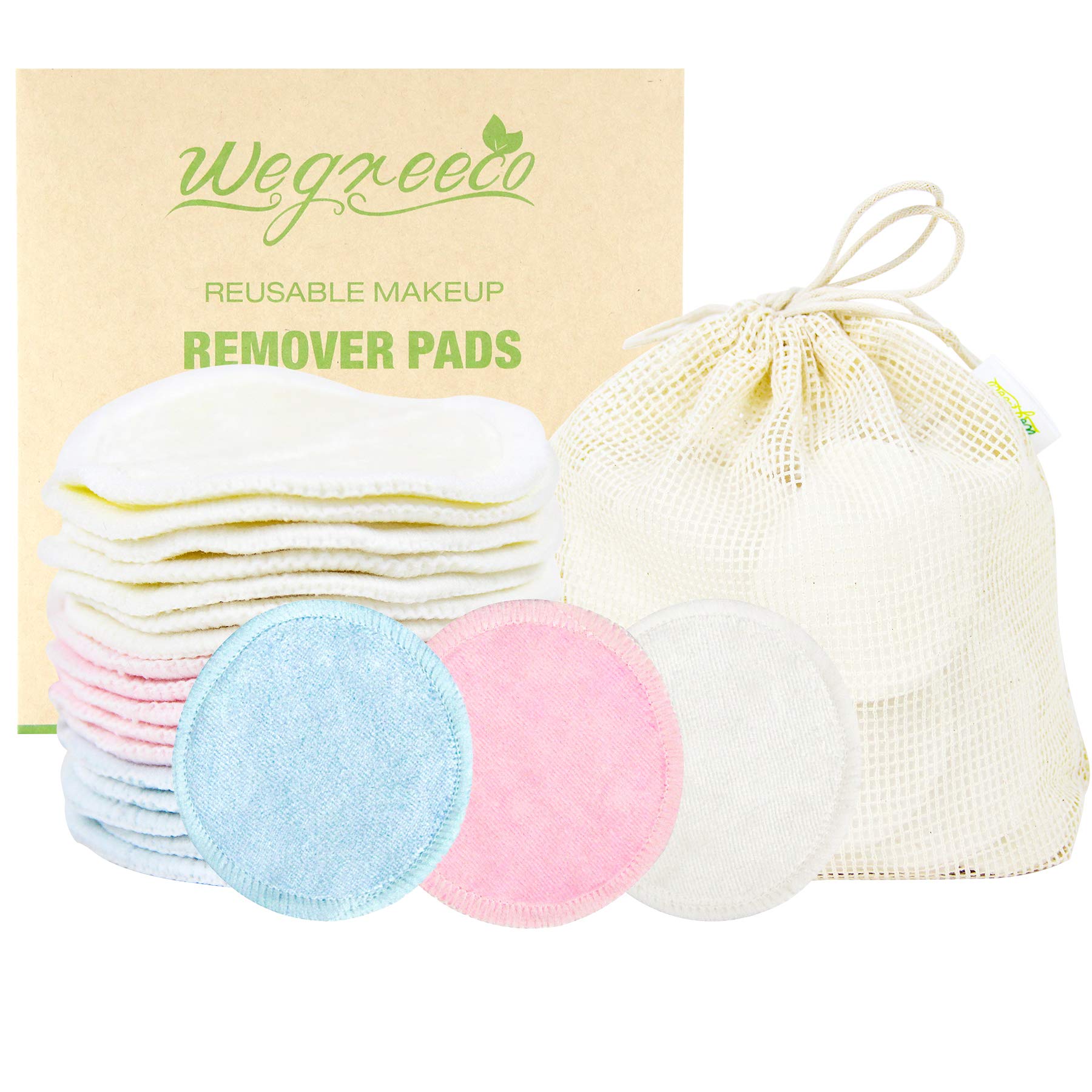 Buy Cotton Rounds Reusable 16 Packs Reusable Bamboo Makeup Remover