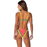 Maaji Womens Flame Coral Reversible Regular Rise