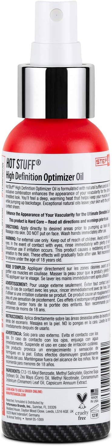 Pro Tan Hot Stuff Maximum Vascularity High Definition Optimizer Posing Oil, 4 fl oz.,Beige, 118 ml (Pack of 1) - Image 3