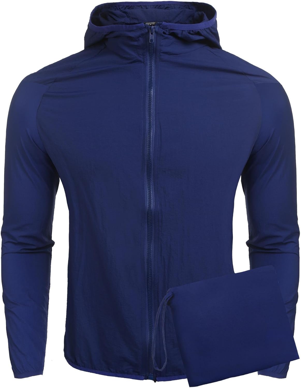 JINIDU Men's Packable Rain Jacket Hood Lightweight Waterproof Raincoat for Cycling Camping Travel