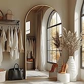 ITSRG Full Length Mirror with Stand, 41"x81" Floor Mirror Freestanding, Arched, Oversized Mirror Full Length(Gold)