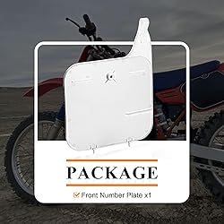 Front Number Plate Plastic White Compatible with
