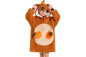 OLAOLA Wearable Blanket Hoodie for Adults - Oversized Animal Hooded Blanket - Soft Warm Cozy Sherpa Fleece Sweatshirt