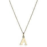 Amazon Collection 14k Gold-Filled Letter Charm Pendant Necklace