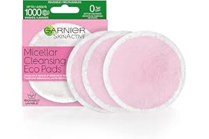 Garnier SkinActive Micellar Cleansing Eco Pads, Reusable Makeup Remover Microfiber Pads, With Ultra-Soft Polyester, Up To 100