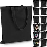 Pumtus 12 Pack Canvas Tote Bags, Sublimation Blank Grocery Bag with Handle, 15x13 In Reusable Medium Shopping Cloth Bag for DIY, Painting, Crafting, Embroidery, Advertising, Promotion, Gift, Activity