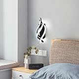 Comely Modern LED Wall Light 22W 2500LM 6500K Black Wall Sconce view 3