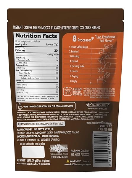 XOCUBE PREMIUM FREEZE-DRIED INSTANT COFFEE – MOCCA FLAVOR