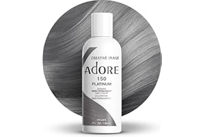 Adore Semi Permanent Hair Color - Vegan and Cruelty-Free Hair Dye - 4 Fl Oz - 150 Platinum (Pack of 1)