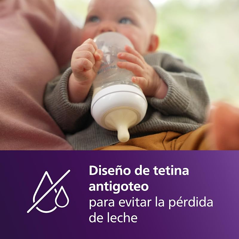 Philips Avent Set de regalo de biberones para recién nacidos: 4 biberones, chupete ultra soft y escobilla para biberón, bebés de 0-12 meses (modelo SCD838/11)