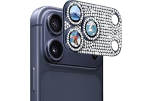 EasEasy 1 Pack Compatible for iPhone 17 Pro Max Camera Lens Protector Glitter, Bling Diamond Ring Anti-scratch 9H Tempered Le