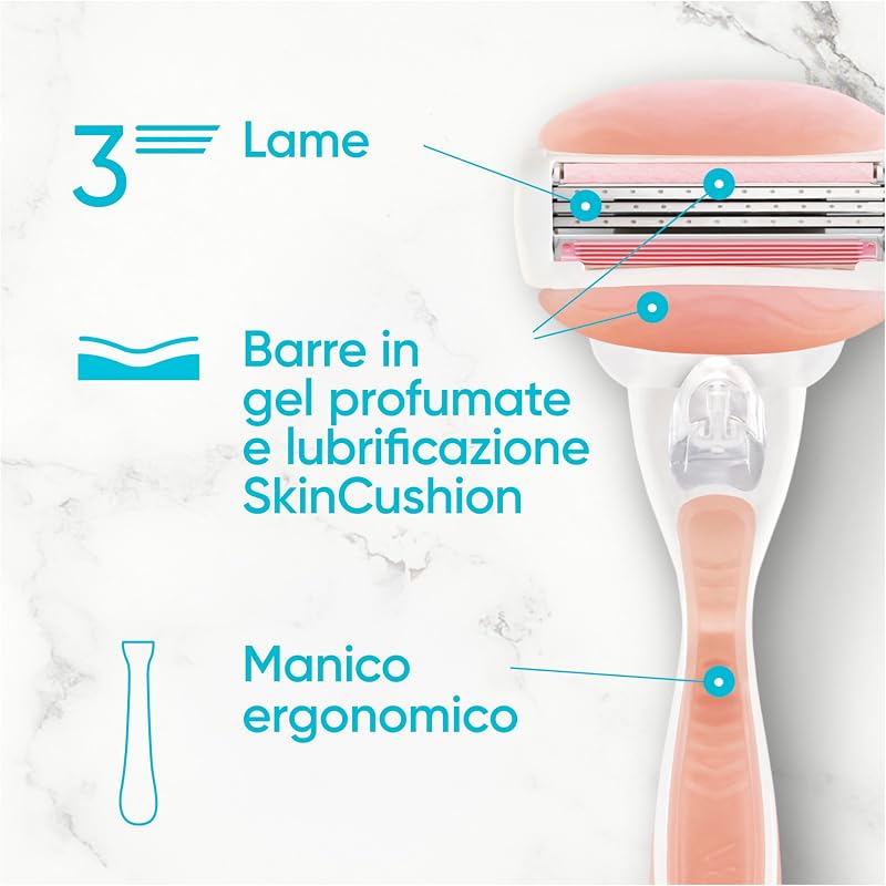 Comfortglide Spa Breeze Ricariche per Rasoio da Donna Venus, Confezione da 10, 3 Lame Incorporate, per una Rasatura Liscia e Profonda Che Dura