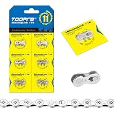 JFOYH 6 Pairs 11 Speed Bike Chain Quick Links, Reusable Bicycle Chain Connectors for Most 11 Speed Chains, Easy Installation, Silver