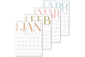 S&O Modern Vertical Wall Calendar from January 2026-June 2027 - Tear-Off Monthly Calendar - 18 Month Academic Wall Planner - 
