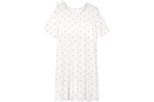 AVIIER 100% Cotton Hospital Gowns for Women Open Back Tear Away Post Shoulder Surgery Dress Adaptive Clothing Nightgowns