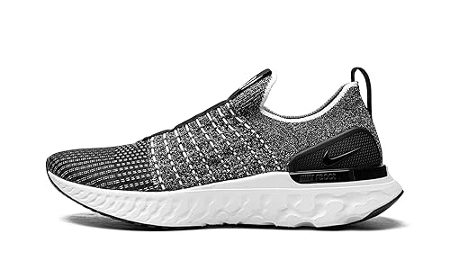 Nike Men's React Phantom Flyknit Running Shoes Black White