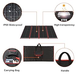 DOKIO 300w 18v Portable Foldable Solar Panel Kit