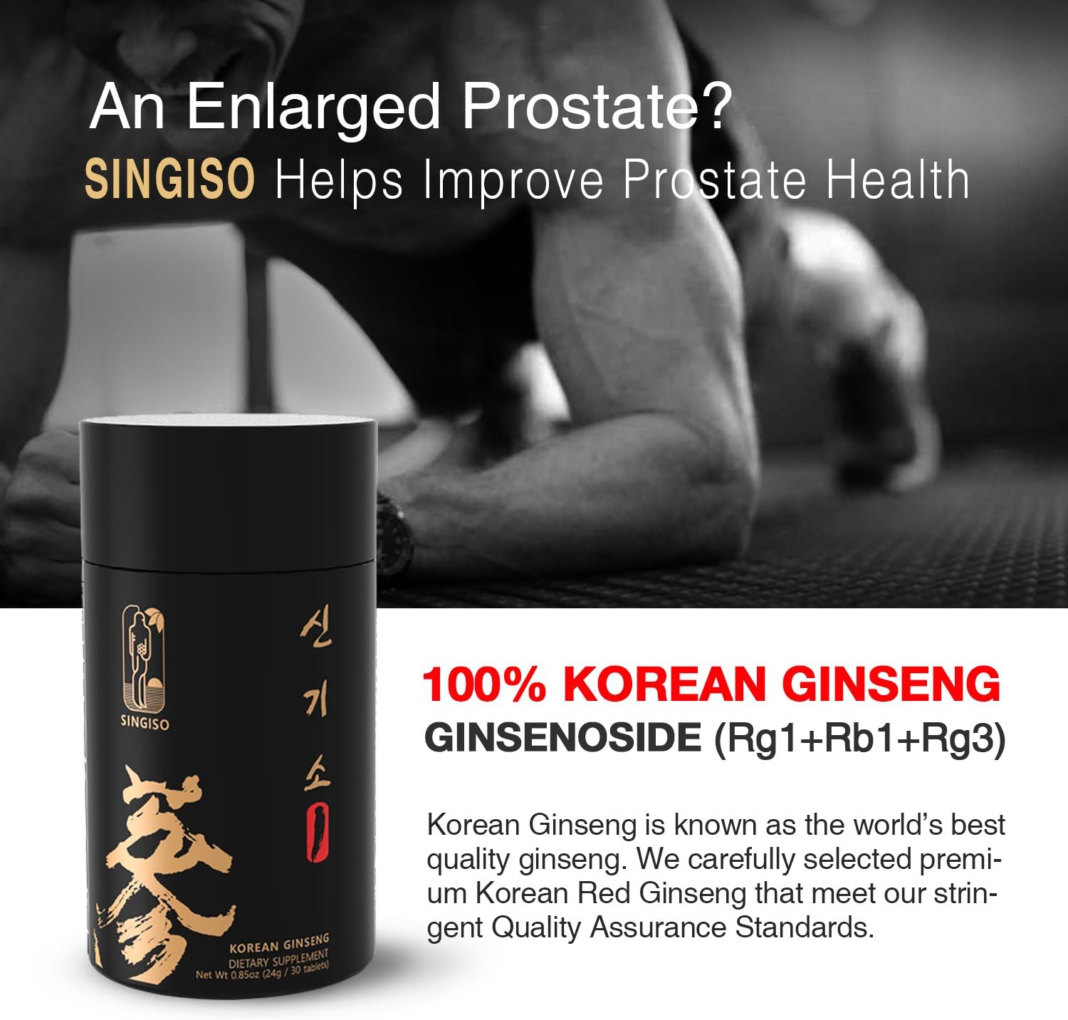 SINGISO 100 Natural Korean Red Ginseng Premium NonGMO for Men's