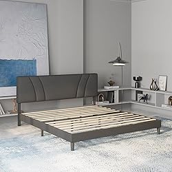 Avenco King Size Bed Frame, Upholstered Platform