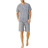 Latuza Men's Summer Cotton Pajamas Shorts Set