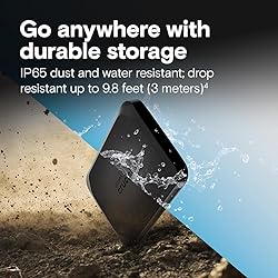 Crucial X10 4TB Portable SSD, Up to 2,100MB/s, USB